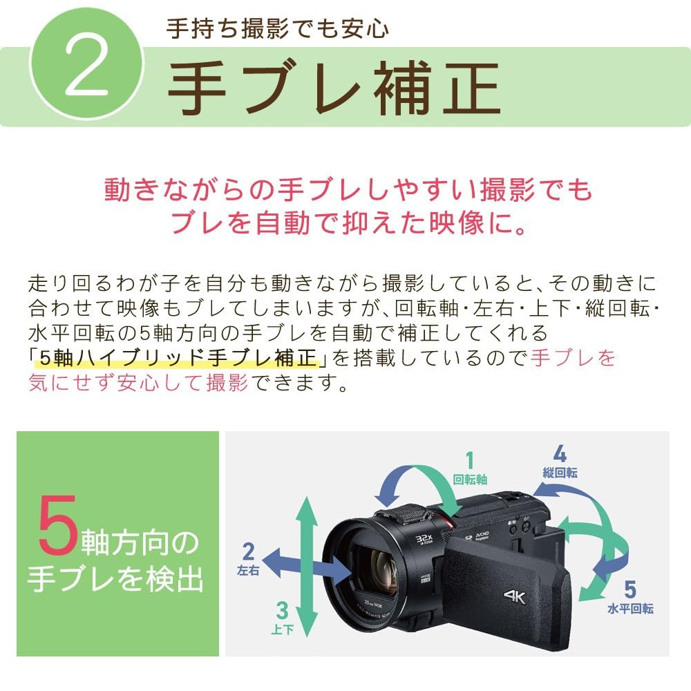 Amazon | デジタル4Kビデオカメラ HC-VX3＆SDカード128GB＆ポーチ＆一